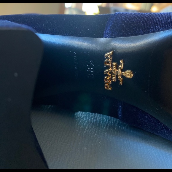 New Prada Calzature Donna Boots Blue 38.5 - Picture 6 of 7